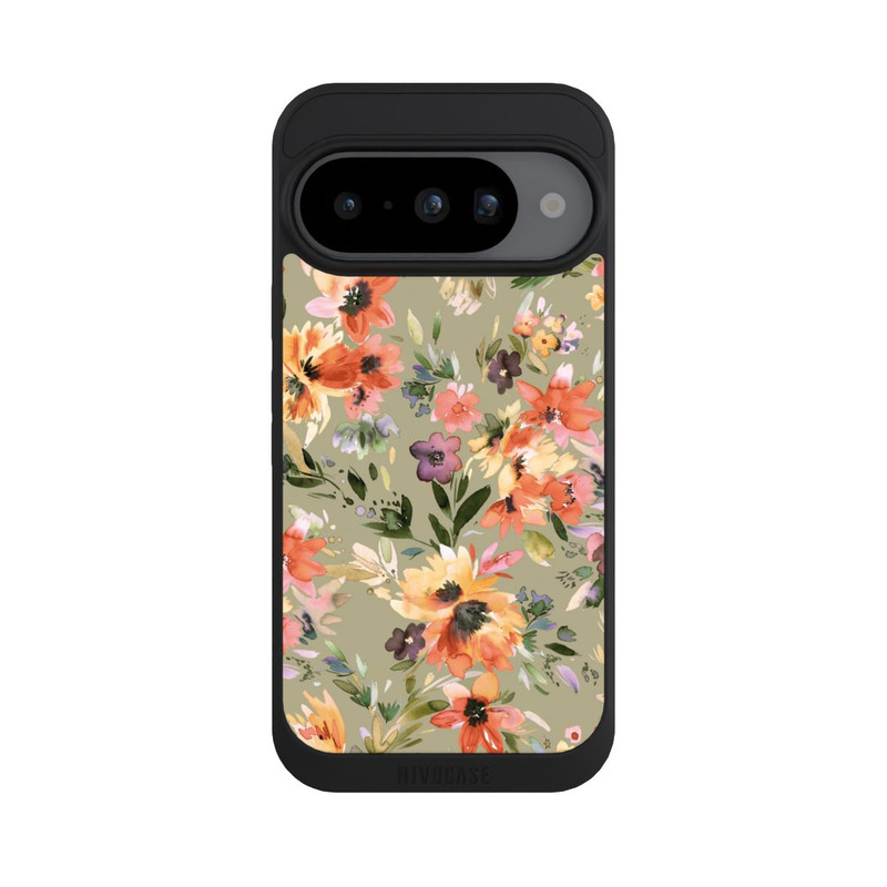Pixel 10 NIVOpure Painterly Tropical Flowers Sage Green