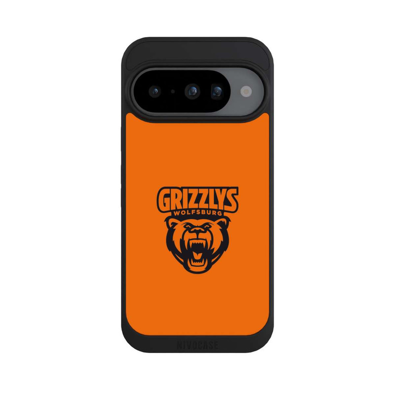 Pixel 10 NIVOpure Logo Schwarz und Orange