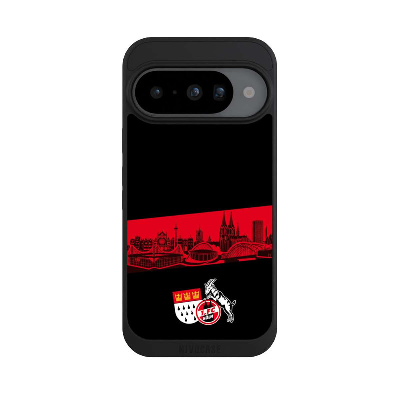 Pixel 10 NIVOpure Skyline Köln Rot Schwarz