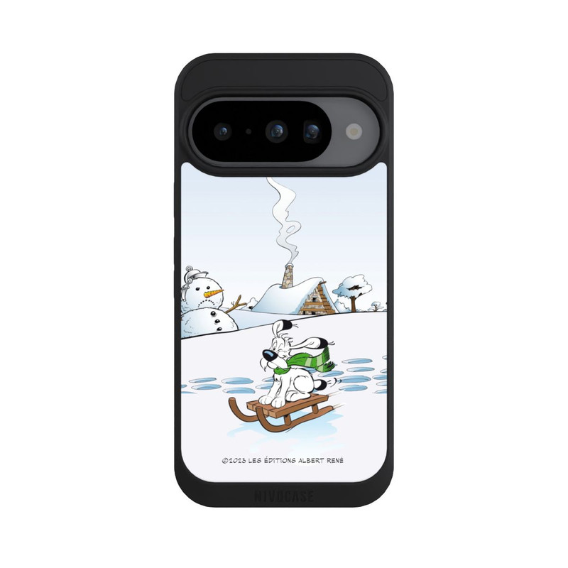 Pixel 10 NIVOpure Idefix fährt Schlitten
