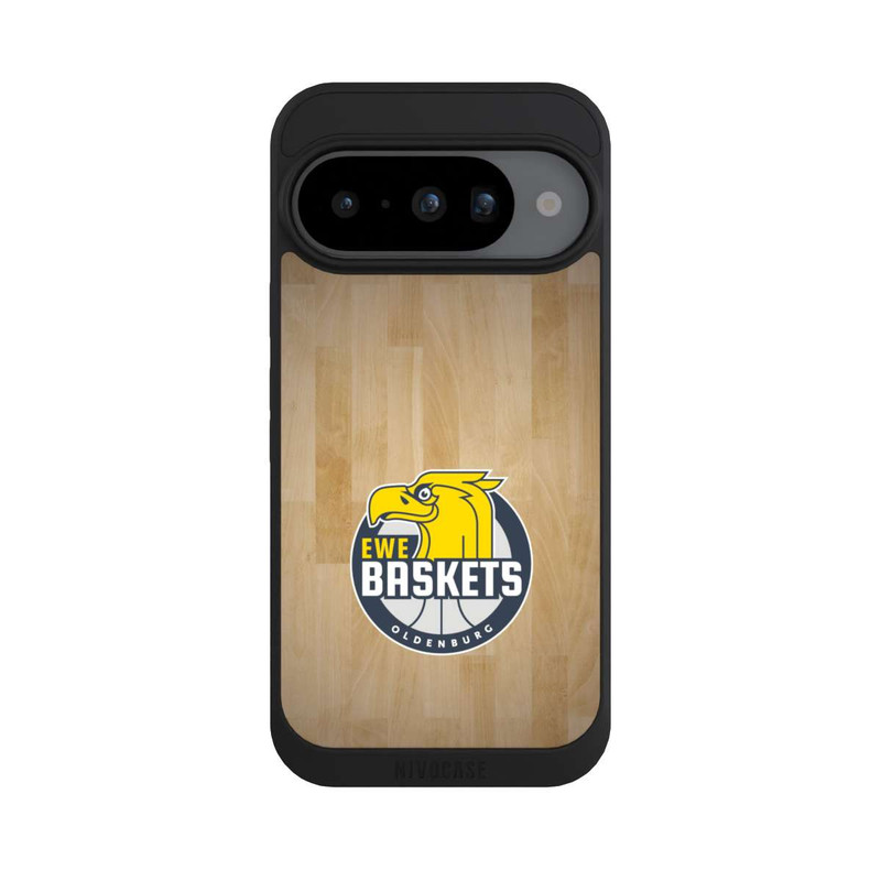 Pixel 10 NIVOpure EWE Baskets Logo Parkett