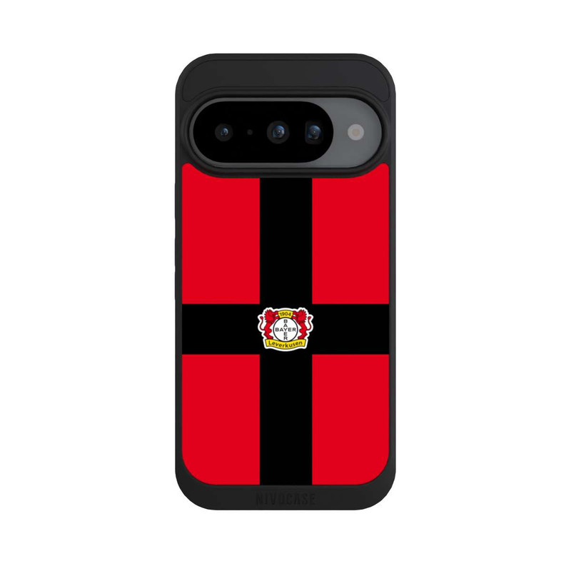 Pixel 10 NIVOpure Bayer 04 Leverkusen Schwarzes Kreuz auf Rot