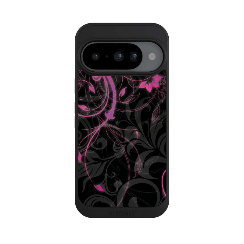 Pixel 10 NIVOpure Fleurs d'automne noires et roses