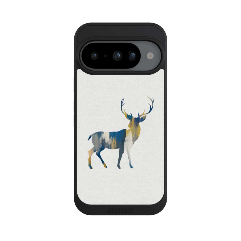 Pixel 10 NIVOpure Blauer und gelber Hirsch