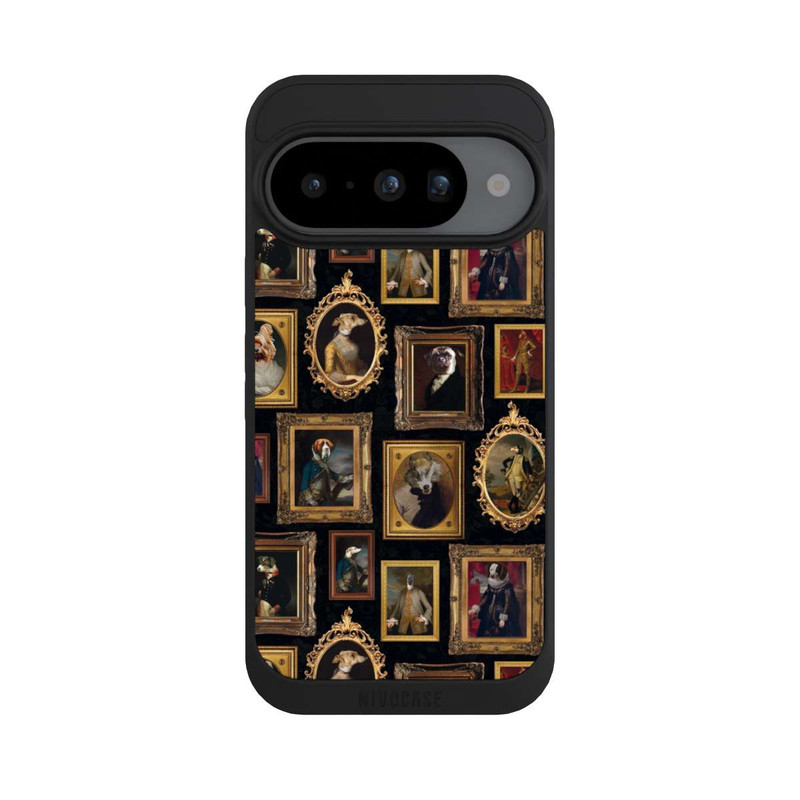 Pixel 10 NIVOpure Bilderrahmen Muster Hunde altmodisch mit KI