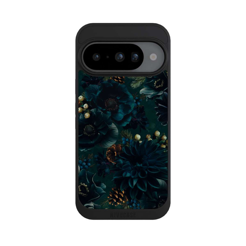 Pixel 10 NIVOpure Motif de fleurs vert et bleu