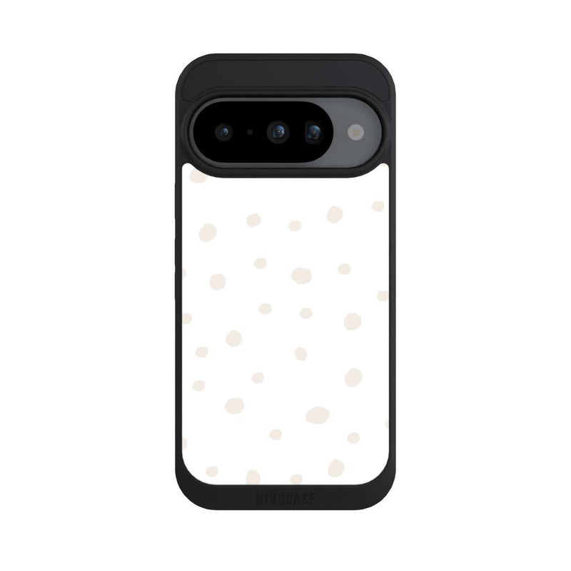 Pixel 10 NIVOpure Punktmuster Weiß Braun