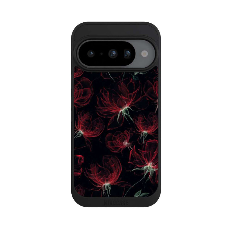 Pixel 10 NIVOpure Fleurs rouges Fond d'écran