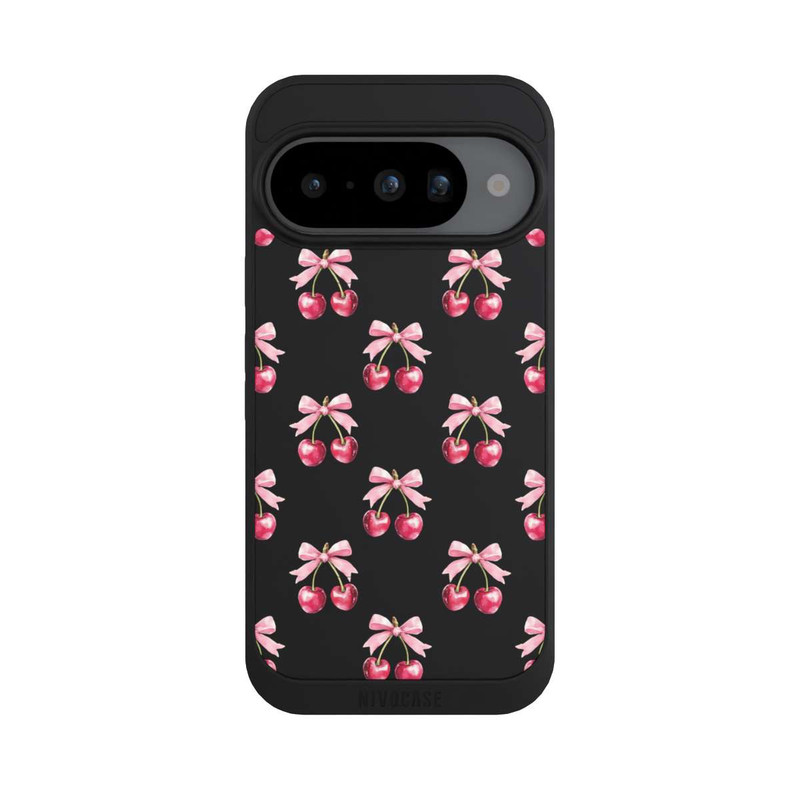 Pixel 10 NIVOpure Motif Nœud Cerise transparent avec IA