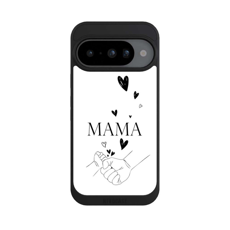 Pixel 10 NIVOpure Muttertag Line Art Hände Schwarz Weiß
