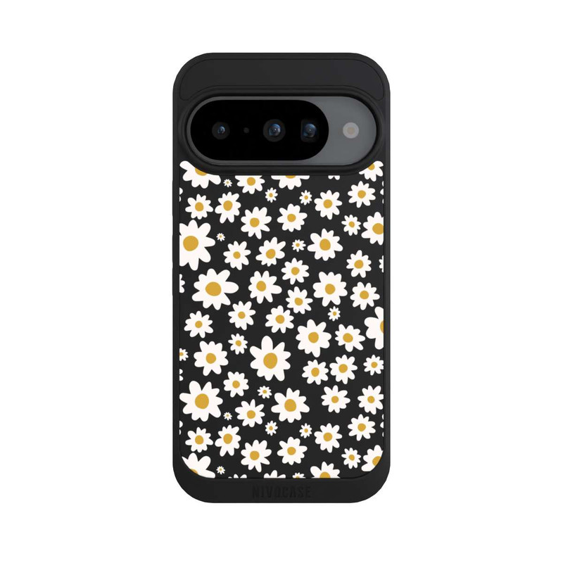 Pixel 10 NIVOpure Daisy Flower Seamless Pattern Transparent