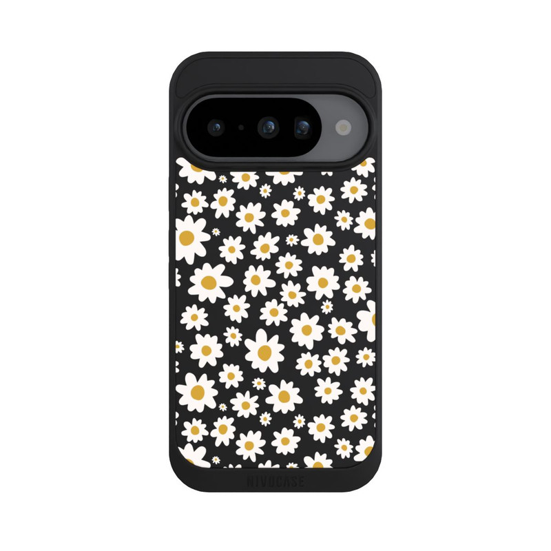 Pixel 10 NIVOpure Daisy Flower Seamless Pattern Transparent