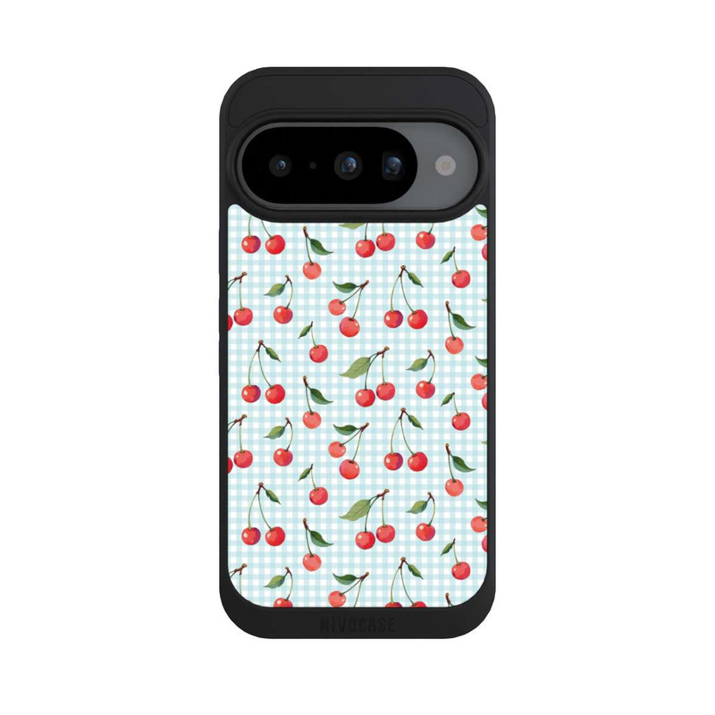 Pixel 10 NIVOpure Cherries and Blue Gingham