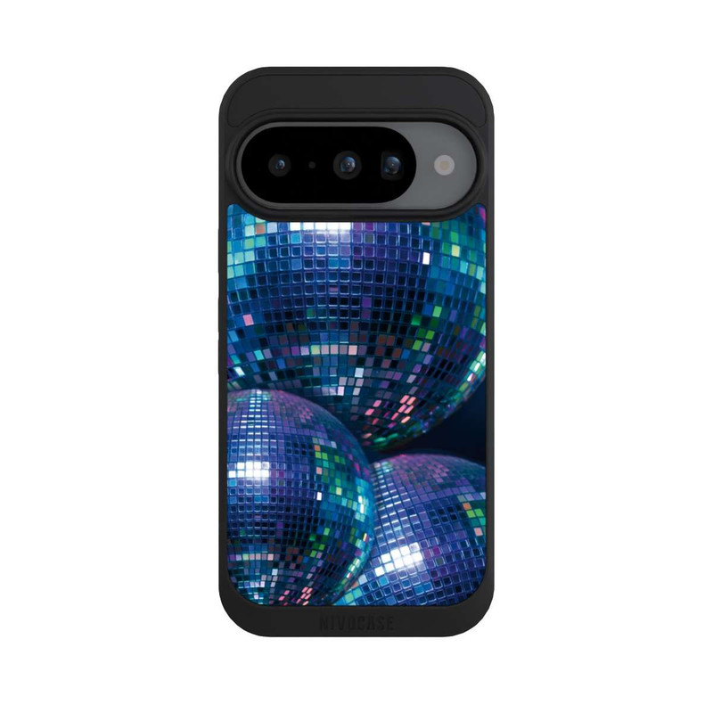Pixel 10 NIVOpure Discokugel Blau Schwarz Partytime mit KI