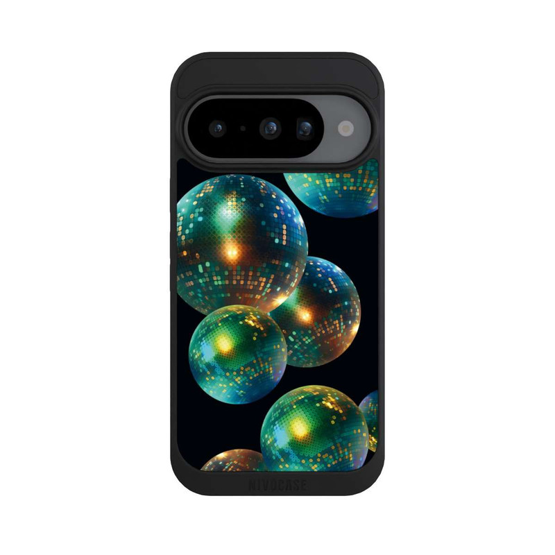 Pixel 10 NIVOpure Discokugel Dekoration Schwarz mit KI