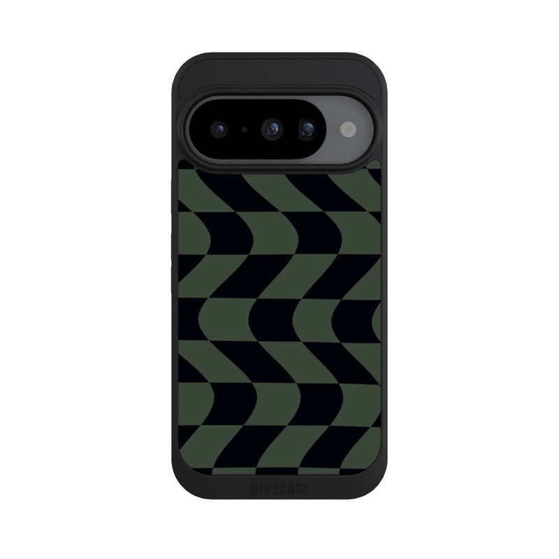 Pixel 10 NIVOpure Karomuster Grün Schwarz