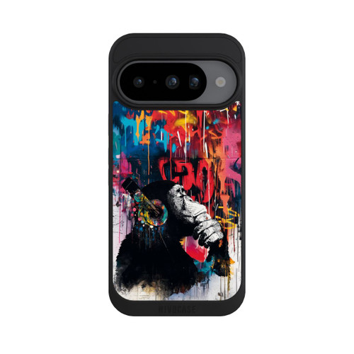 Google Pixel 10 NIVOpure Affe Stereo Kopfhörer Graffiti Street Art Blau