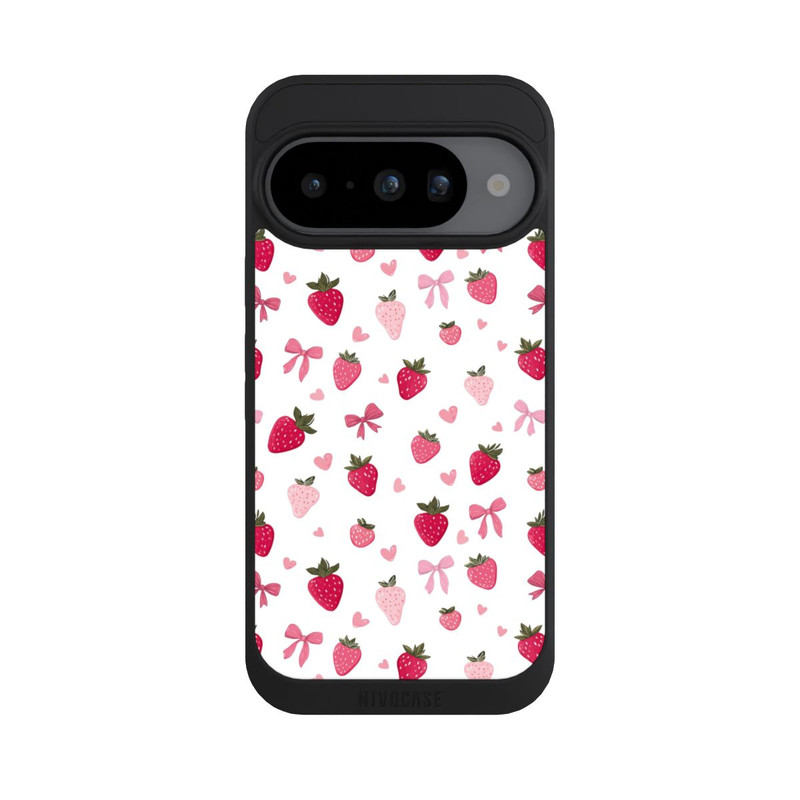 Pixel 10 NIVOpure Erdbeer Herz Schleifen Muster Pink