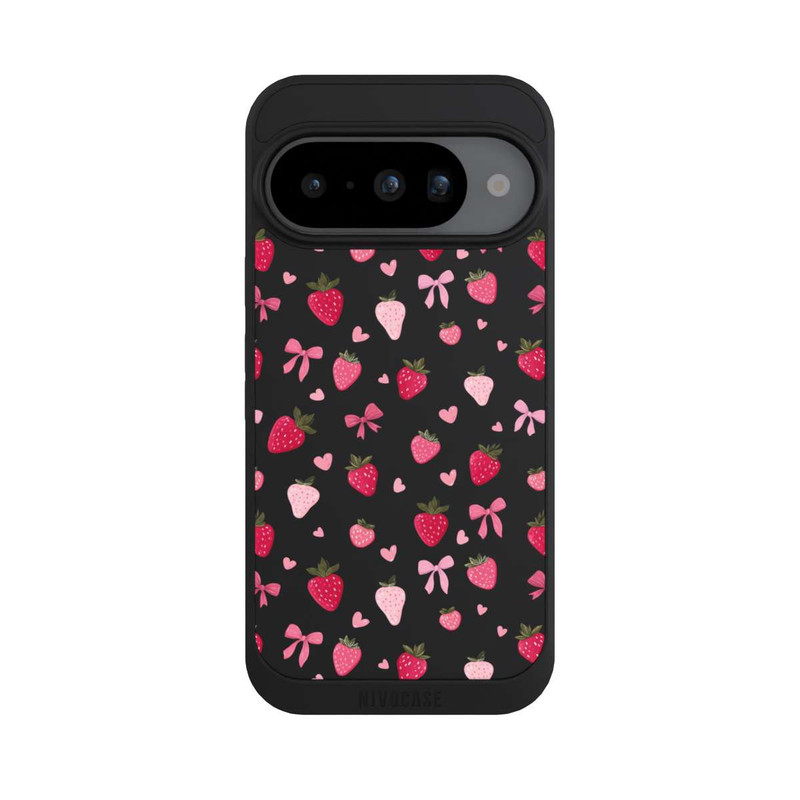 Pixel 10 NIVOpure Erdbeer Herz Schleifen Pink Muster Transparent