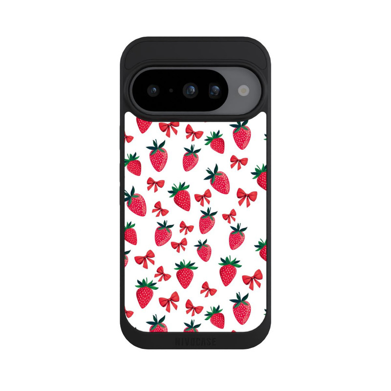 Pixel 10 NIVOpure Erdbeer Herz Muster Schleifen Rot