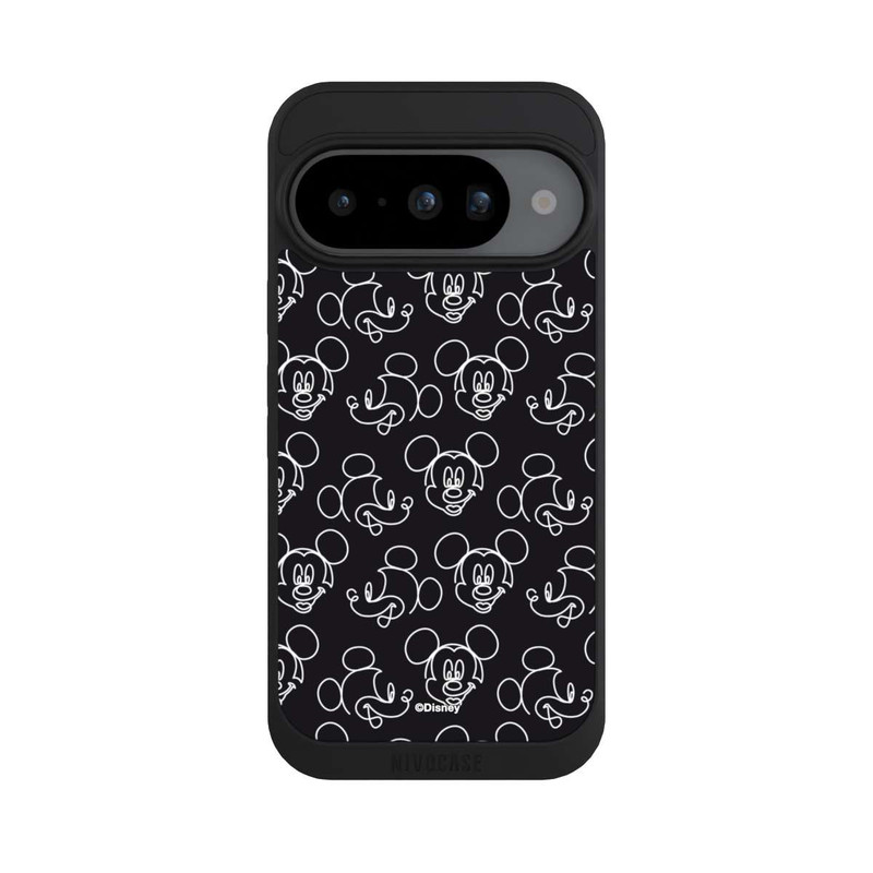 Pixel 10 NIVOpure Disney Mickey Faces Black Line Art Pattern