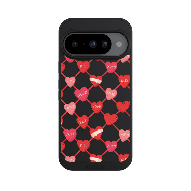 Pixel 10 NIVOpure Herz Muster XOXO Rot