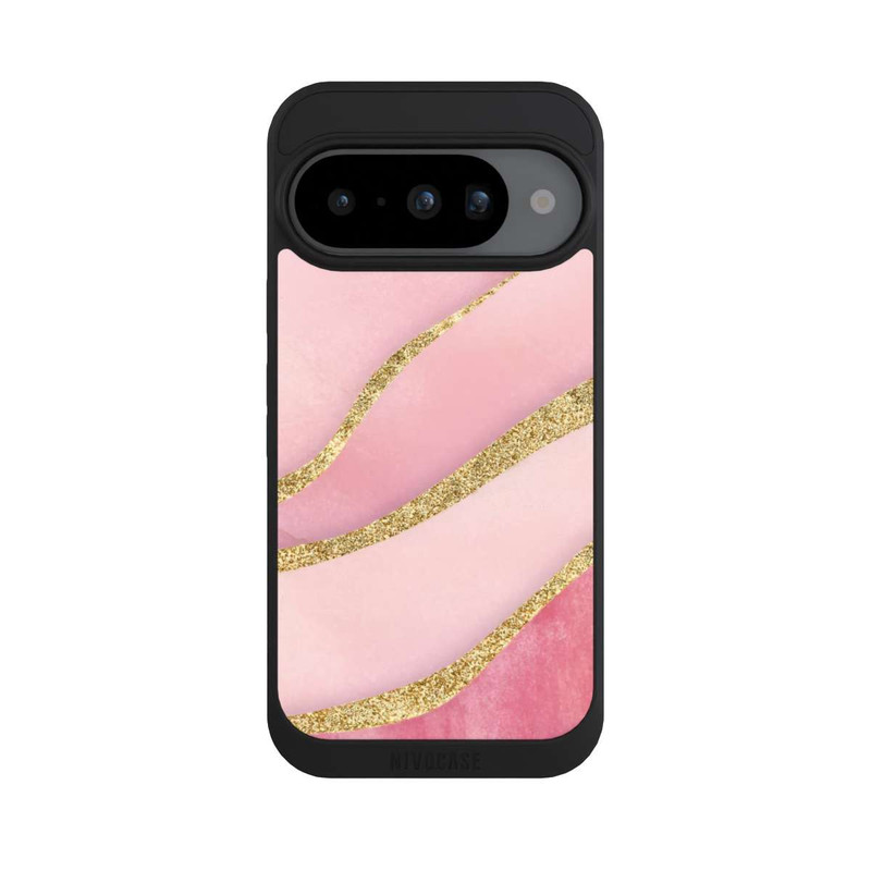 Pixel 10 NIVOpure Pink Marble Goldprint Stripes