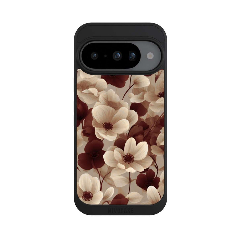 Pixel 10 NIVOpure Naturfarbenes Blumenmuster mit KI