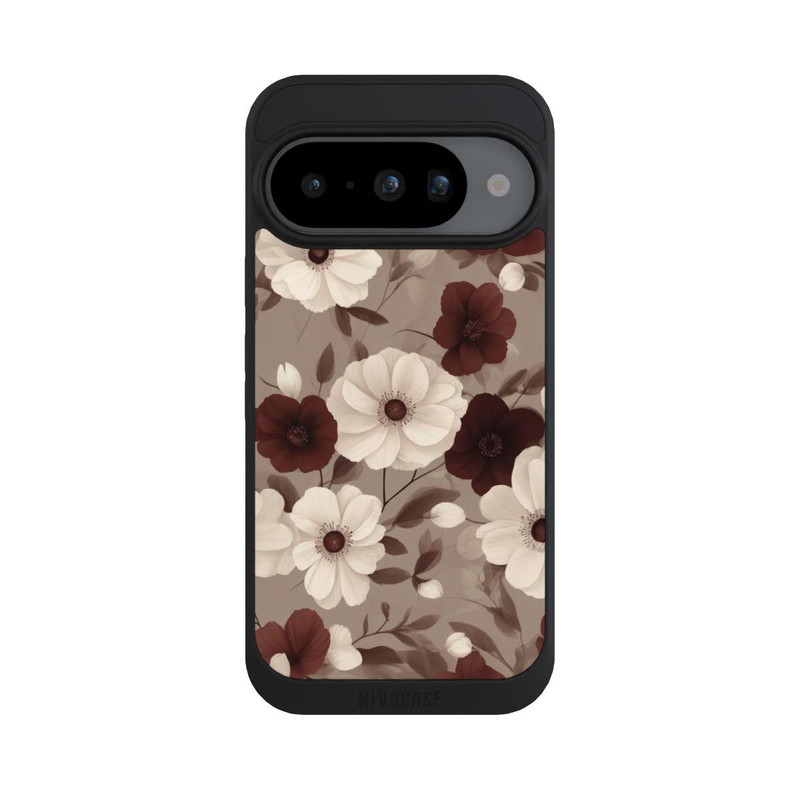 Pixel 10 NIVOpure Bordeaux Und Creme Blumen mit KI