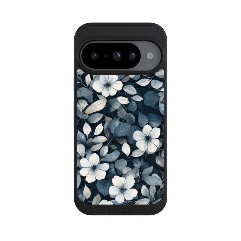 Pixel 10 NIVOpure Blaue Negativblumen mit KI