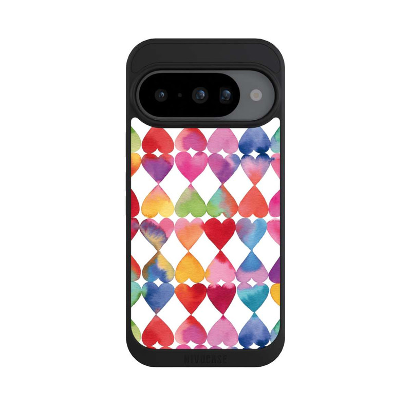 Pixel 10 NIVOpure Buntes Herz Watercolor Muster
