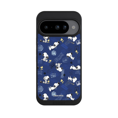 Google Pixel 10 NIVOpure Peanuts Travel Stamps Pattern Blue