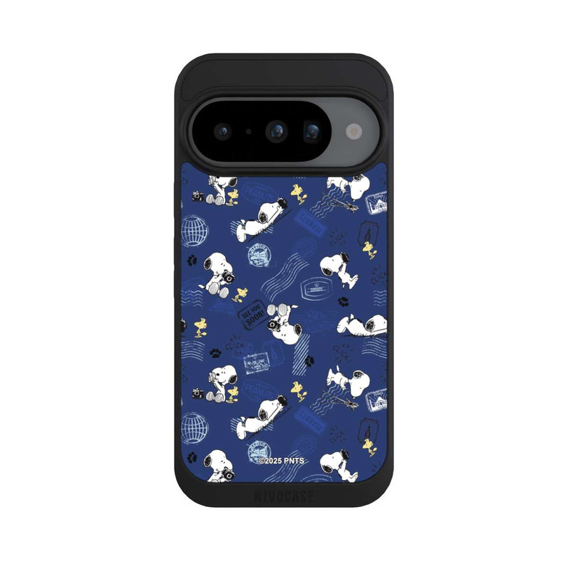 Pixel 10 NIVOpure Peanuts Travel Stamps Pattern Blue