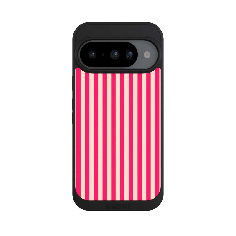 Pixel 10 NIVOpure Streifen Rosa Rot Popcorn Look