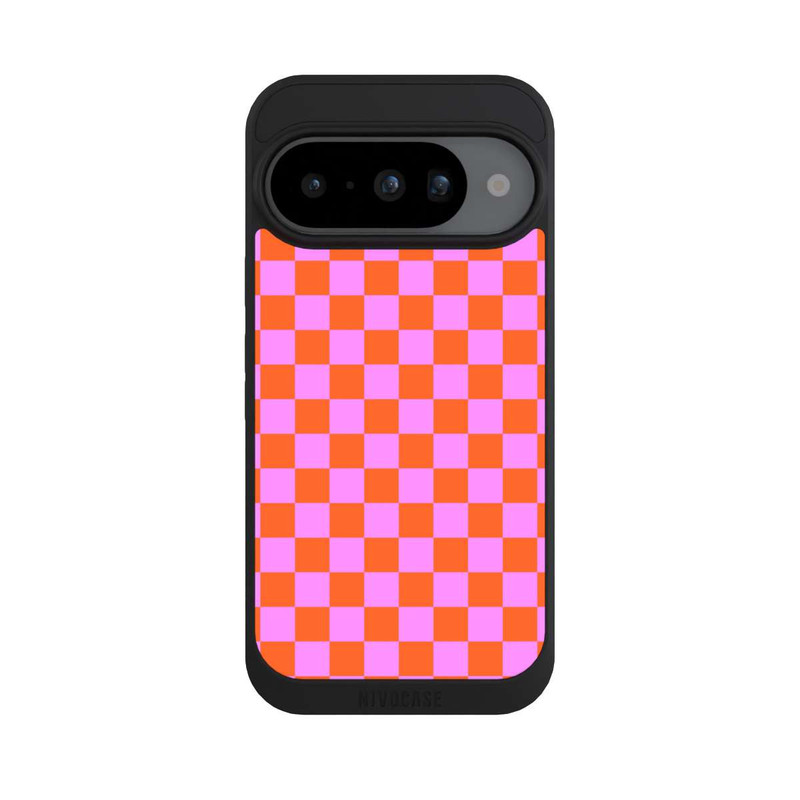 Pixel 10 NIVOpure Checked Pattern Orange Pink Small Squares