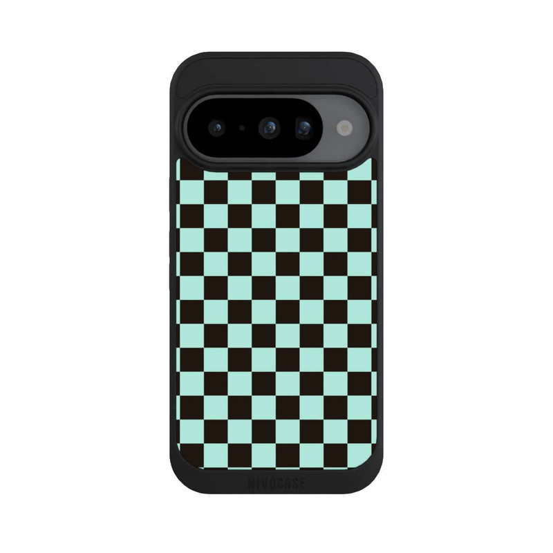 Pixel 10 NIVOpure Checked Pattern Blue Brown
