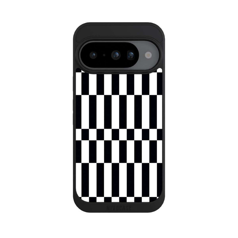 Pixel 10 NIVOpure Checked Abstract Bold Black and White Color Block