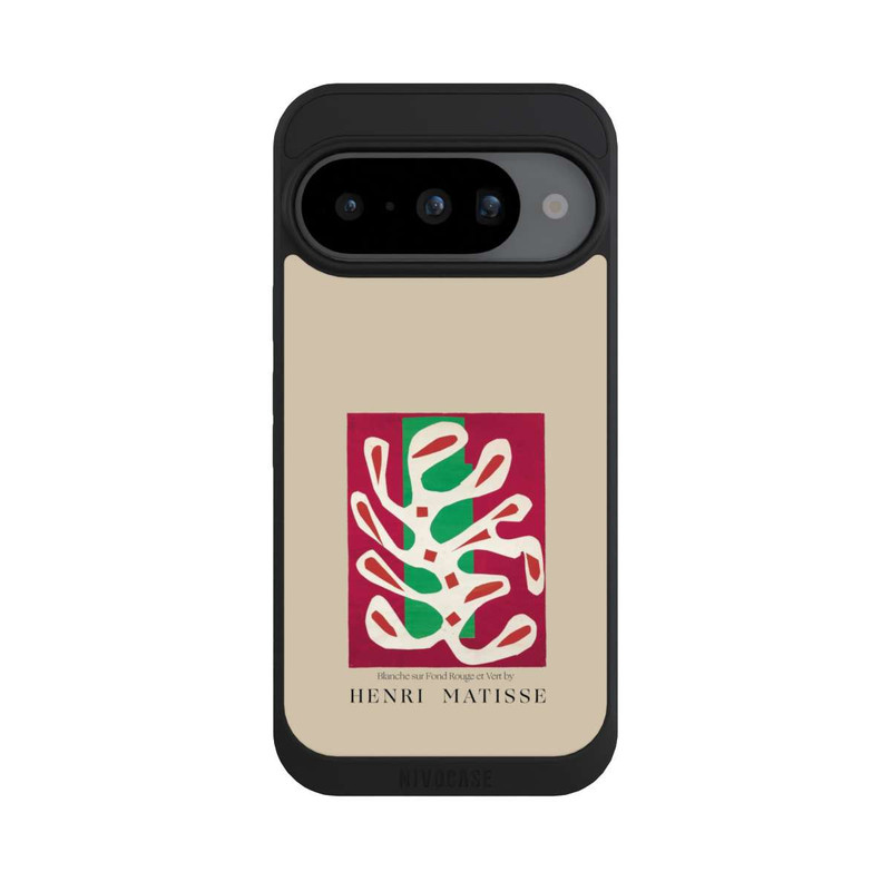 Pixel 10 NIVOpure Blanche sur Fond Rouge et Vert by Henri Matisse