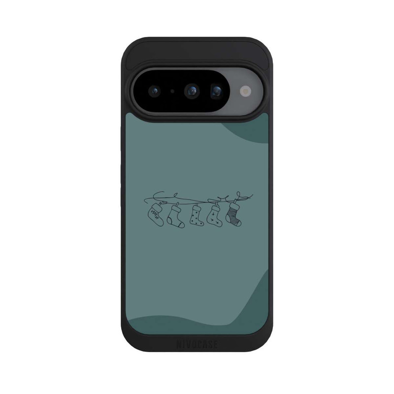 Pixel 10 NIVOpure Weihnachtsstrümpfe Line Art Minimalistisch