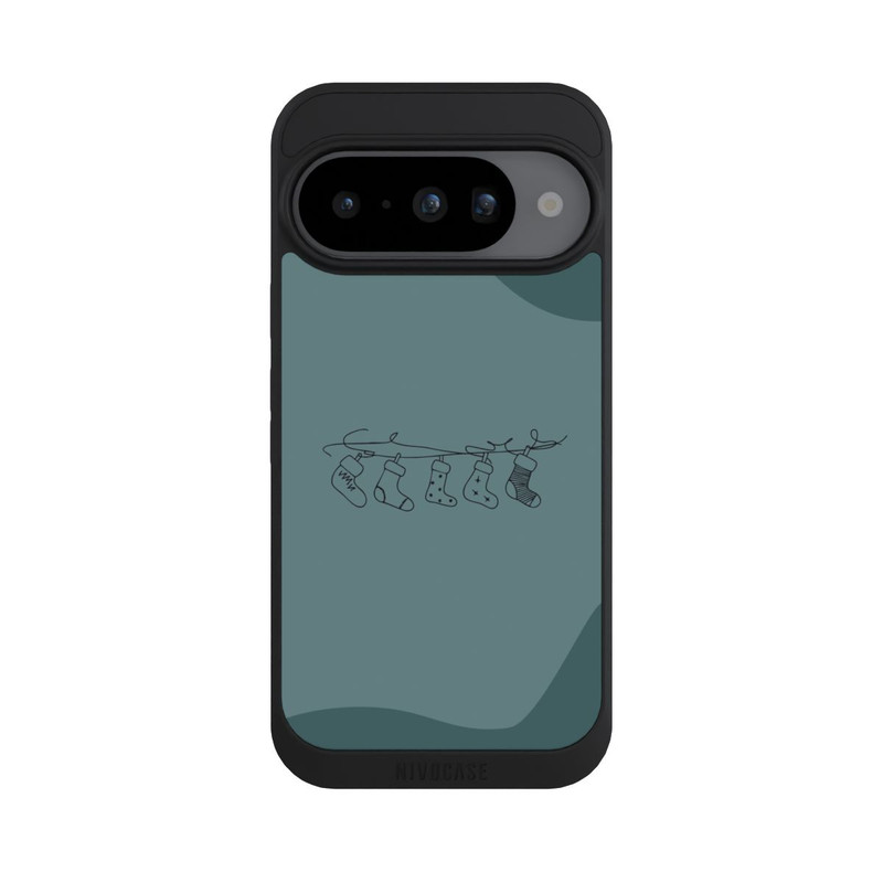 Pixel 10 NIVOpure Weihnachtsstrümpfe Line Art Minimalistisch
