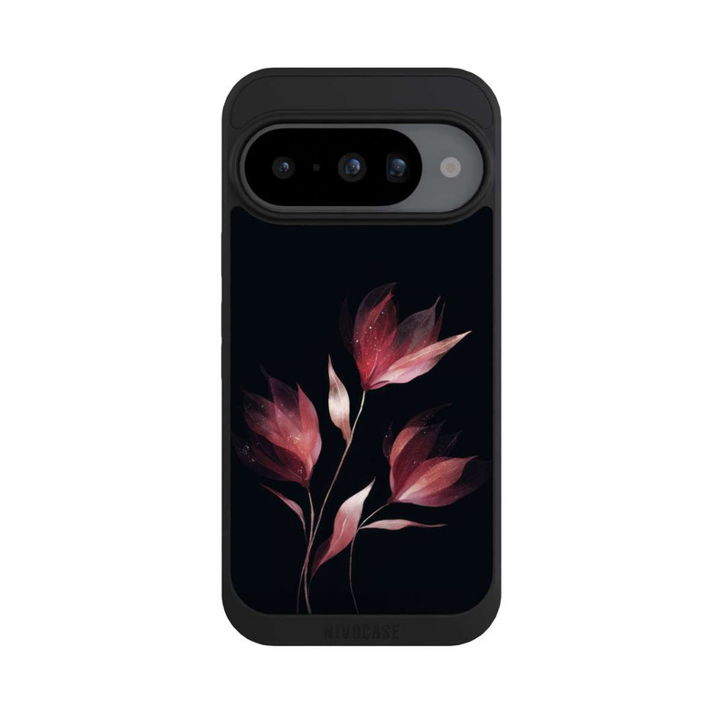 Pixel 10 NIVOpure Burgunderrote Blume Negativ