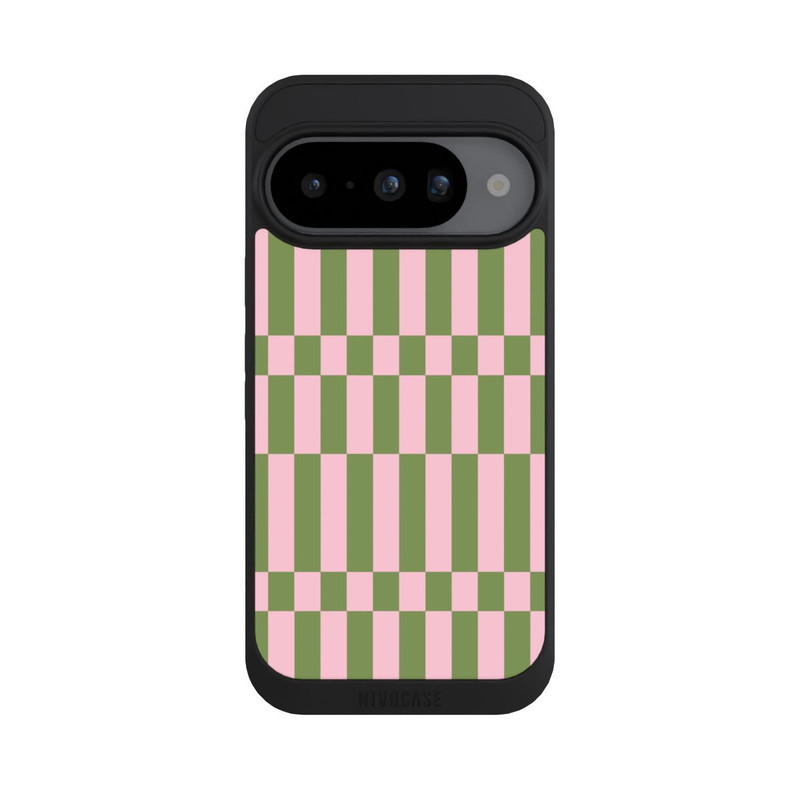 Pixel 10 NIVOpure Sage and Pink Checked Pattern Theme