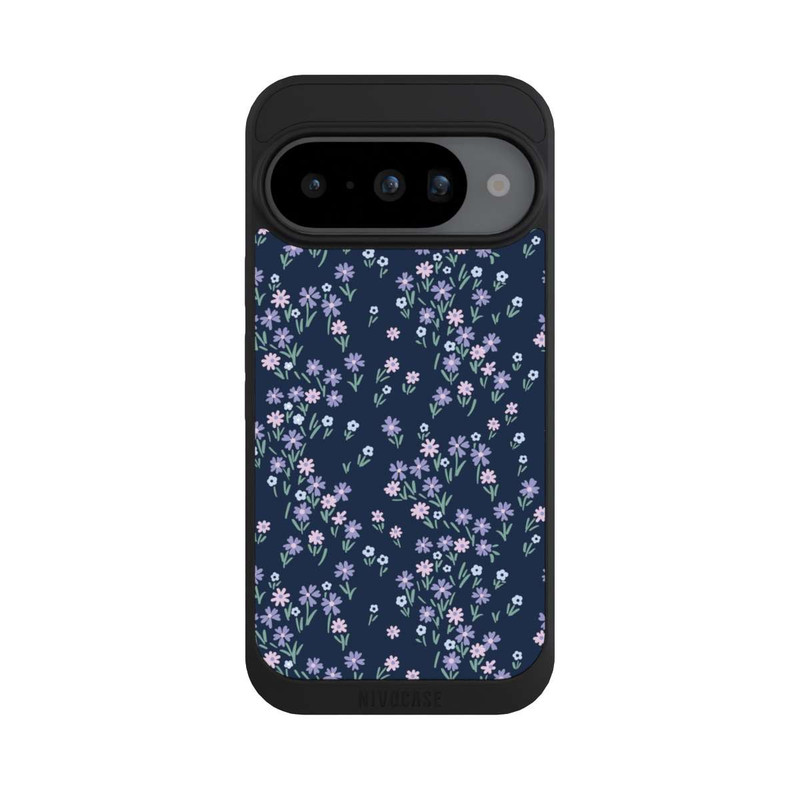 Pixel 10 NIVOpure Thème Floral Bleu Foncé