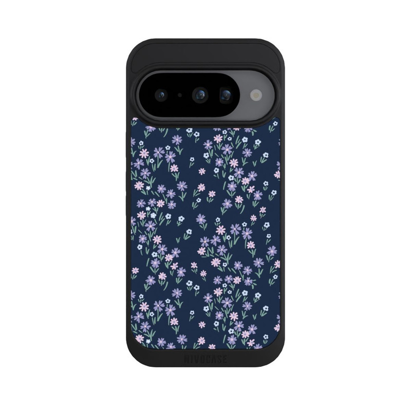 Pixel 10 NIVOpure Thème Floral Bleu Foncé