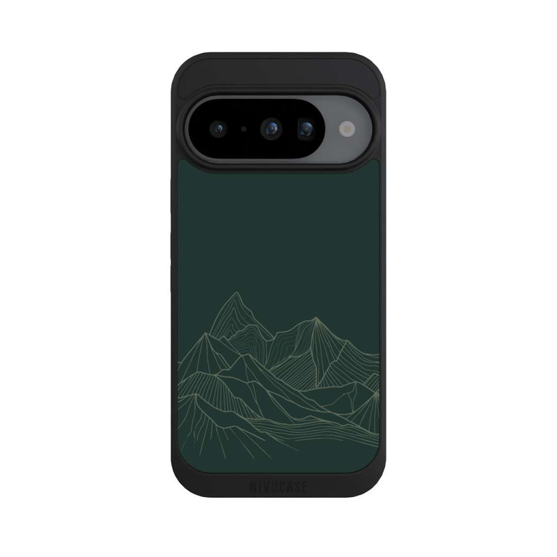 Pixel 10 NIVOpure Berg Line Art Grün