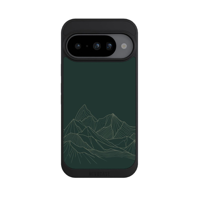 Pixel 10 NIVOpure Berg Line Art Grün