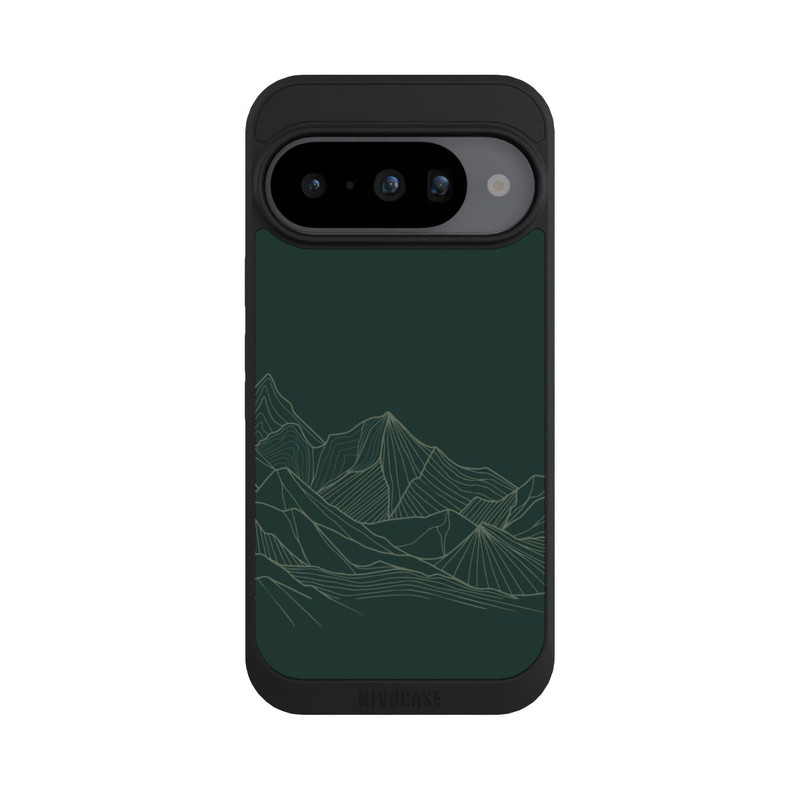 Pixel 10 NIVOpure Berg Line Art Grün