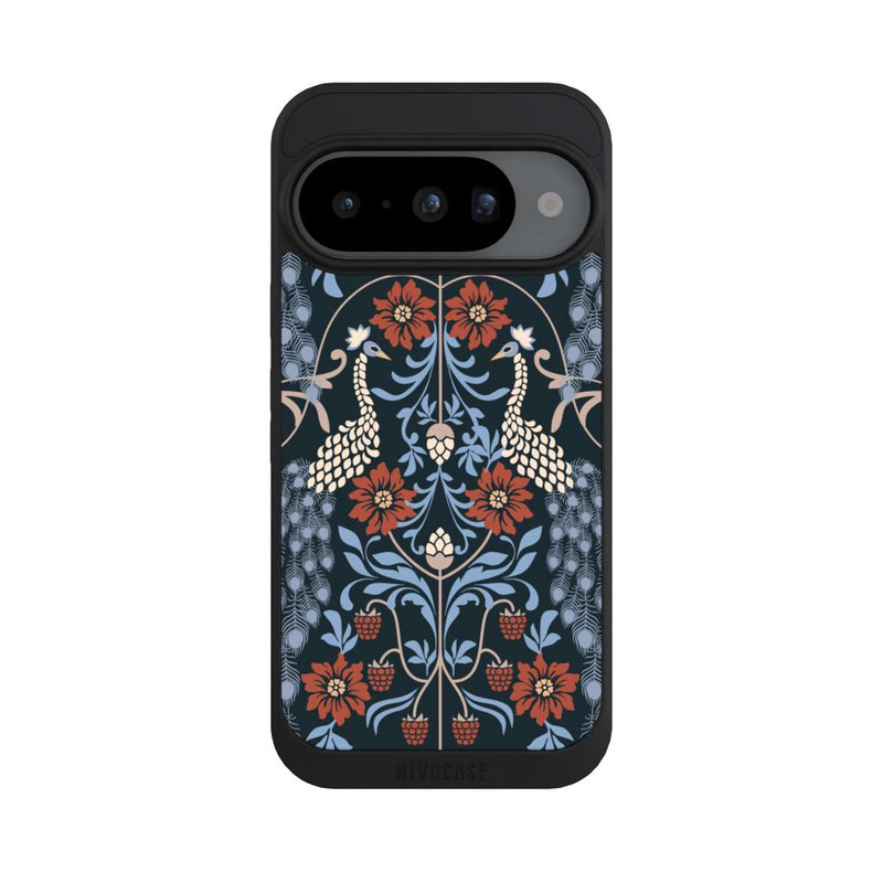 Pixel 10 NIVOpure Vintage Peacock Garden Arts and Crafts Floral Dark