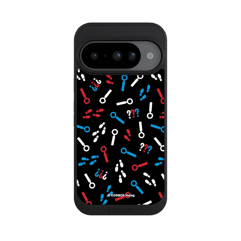 Pixel 10 NIVOpure Drei Fragezeichen Detektiv Muster