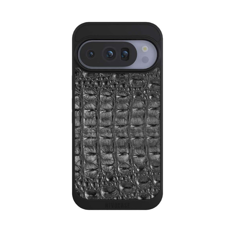 Pixel 10 Pro NIVOpure Kroko Grau Schwarz